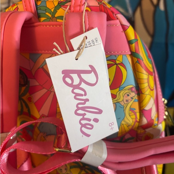 Loungefly RARE BARBIE Colorful Backpack AND MATCHING WALLET - Picture 3 of 5